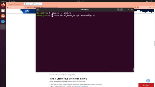 Install Hive on Hadoop Ubuntu.