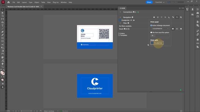 Print from Adobe InDesign with CI HUB + Cloudprinter.com