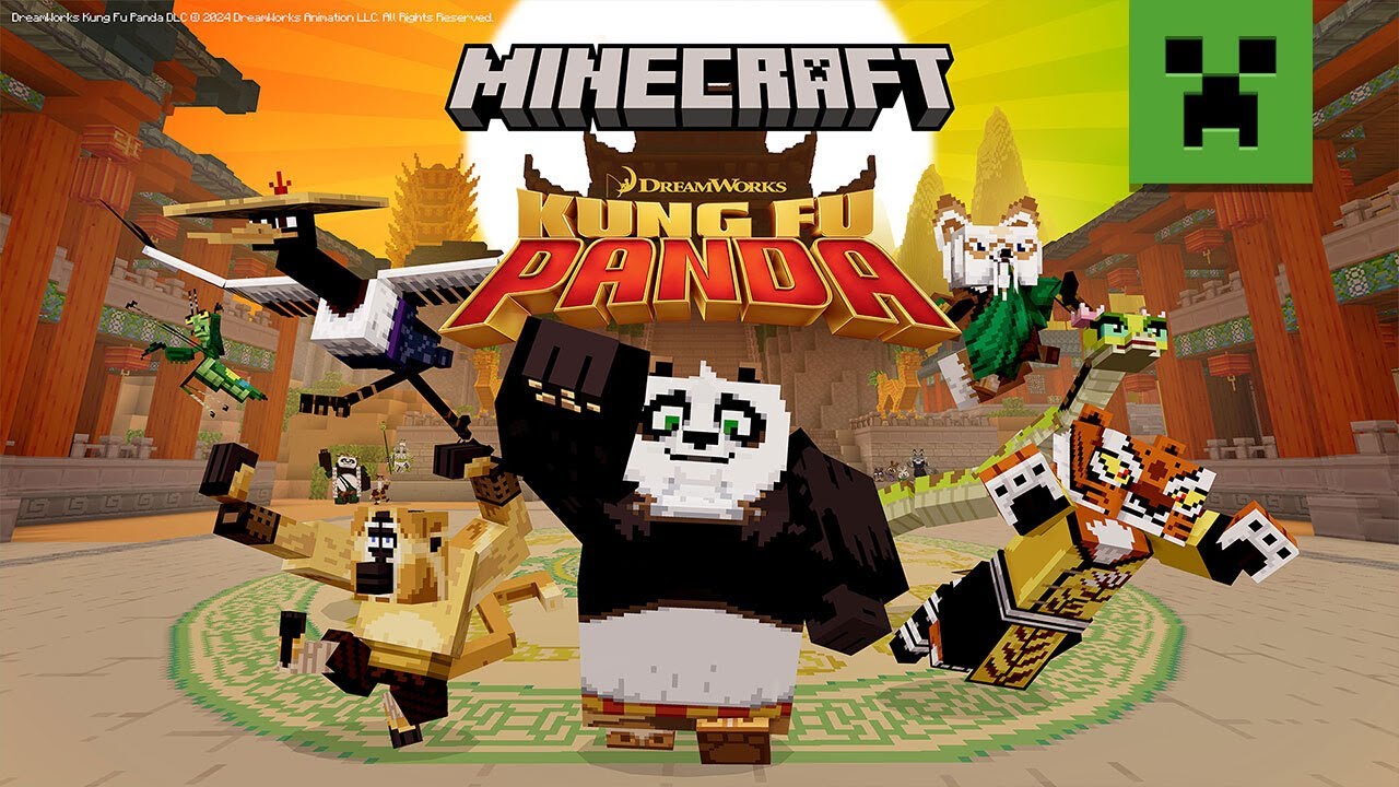 Minecraft Bedrock DLC Kung Fu Panda shorts