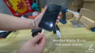 Made a battery generator with makita/Bosch 18v battery, DC18V to AC 110V/220V