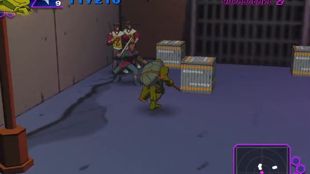 "TMNT 2003" Прохождение за Донни #1 (На джойстике PS2)