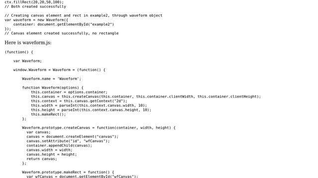 Drawing fillRect through SoundClouds waveform.js not working