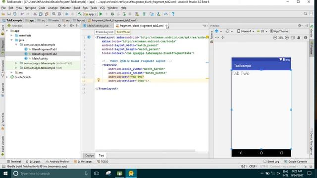 Creating Tabs in Android Studio with Tabbed Activity