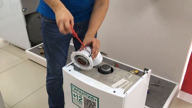 Как установить коаксиальный дымоход Прок на котёл Vaillant Turbo fit