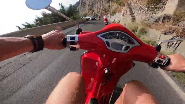 2021 VESPA Primavera 125cc POV Ride to Positano AMALFI COAST ITALY
