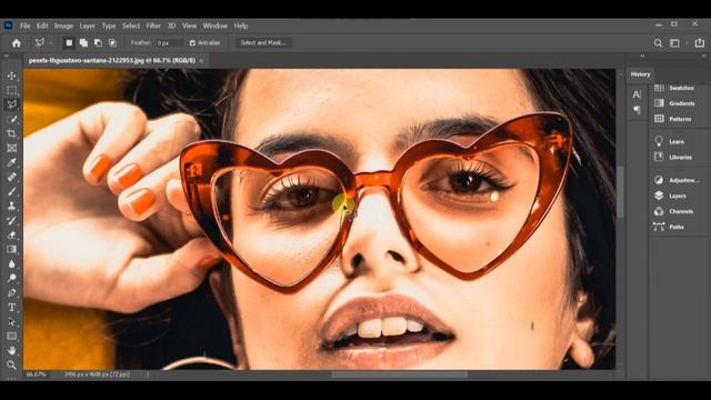 CHANGING HEART STYLE GLASES MIRROR CHANGE IN ADOBE PHOTOSHOP CC 2020 | MIRAA EDITING