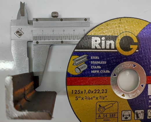 Отрезной диск RinG 125 х 1,0 х 22,23 для УШМ
