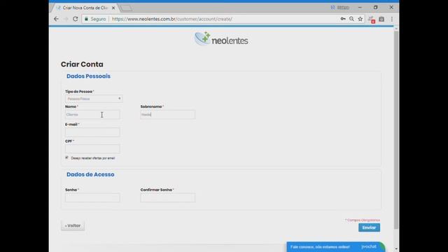 Cadastre-se no melhor site de vendas de lentes de contato. / NeoLentes.