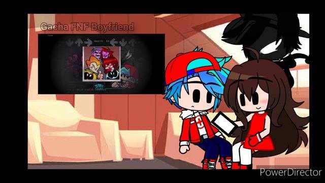 BF GF and Soul react to  Corruption Evil GF VS BF and Soul Fanchart  Gacha Glub 