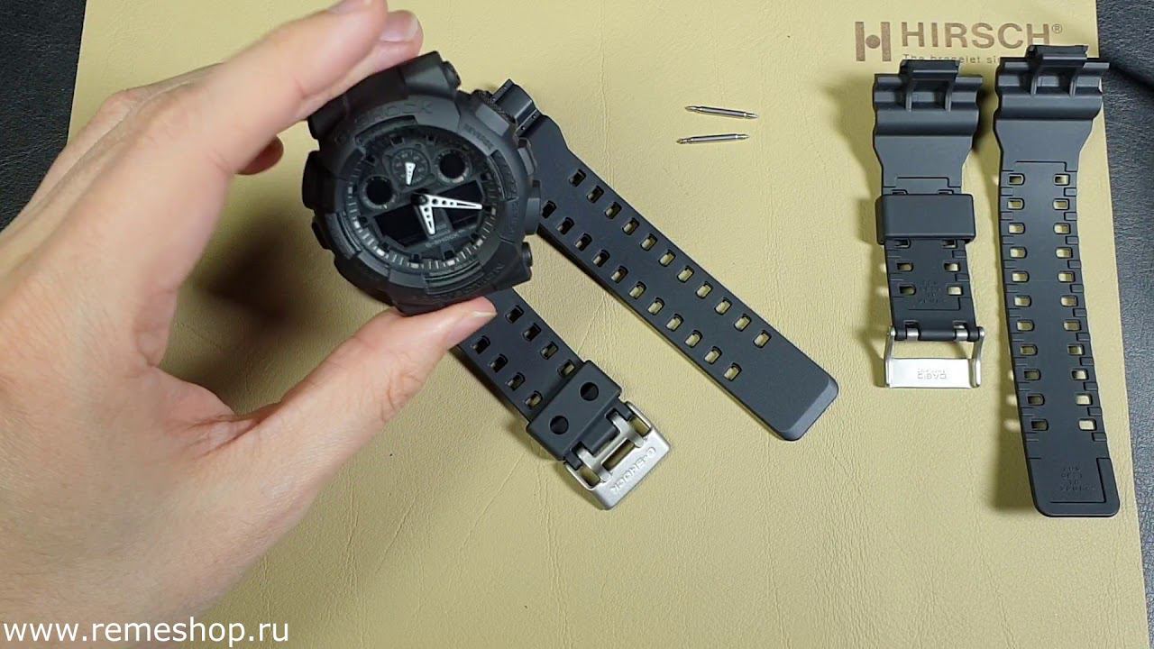 Как поменять ремешок на часах CASIO G-SHOCK, на примере модели GA-100, GA-110