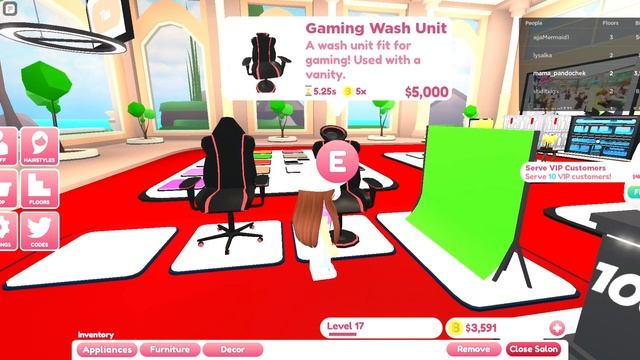 Играем в парихмахера! Roblox My Salon Tycoon