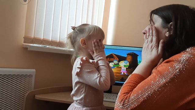 Занятие по " Обучению произношению" с глухим ребенком.