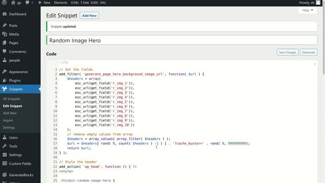 Building a random image hero section with GeneratePress, ACF and CSS grid