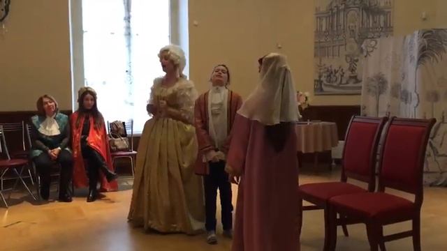 интерактивная сценка во время экскурсии в музей Царицыно