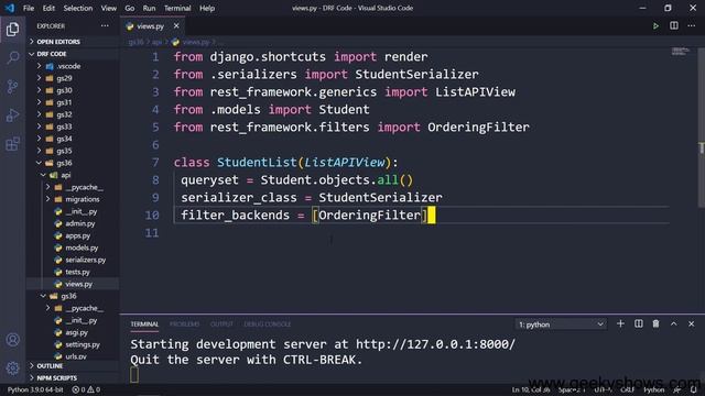 Ordering Filter in Django REST Framework (Hindi)