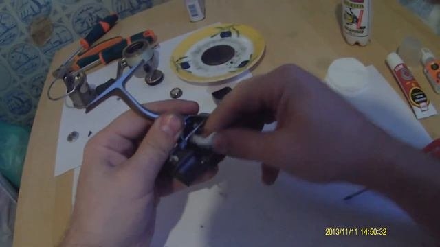 Обслуживание катушки RYOBI - EXCIA MX 2000. Смазка SFT Grease Reel.