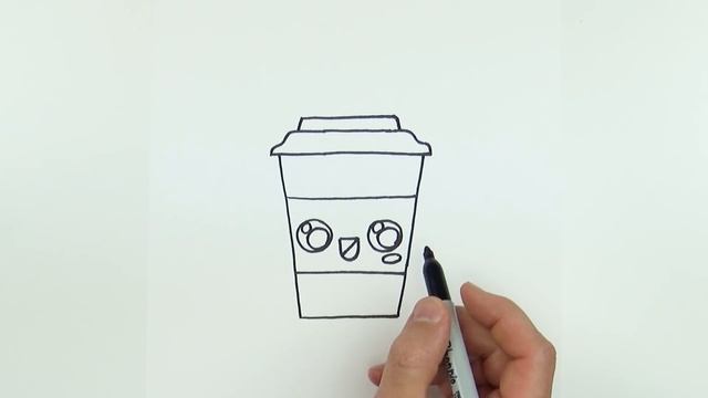 How to Draw a Cute Coffee Drink Super Easy
