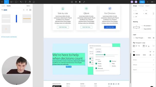 Figma: Design system and implementation [use of GrapesJS]