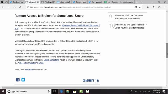 Windows Updates Cause NTLM and KMS Issues, GitHub Free Private Repositories & More | Jan 12th 2019