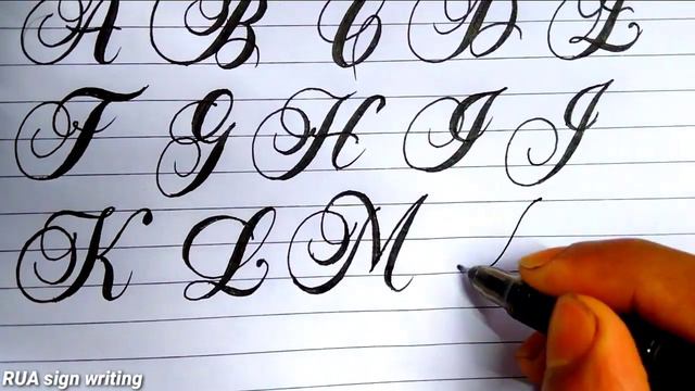 How to write in Fancy Calligraphy Alphabets | Calligraphy Capital letters AtoZ