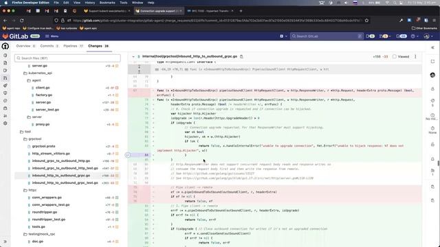 HTTP Upgrade support in GitLab Agent for Kubernetes