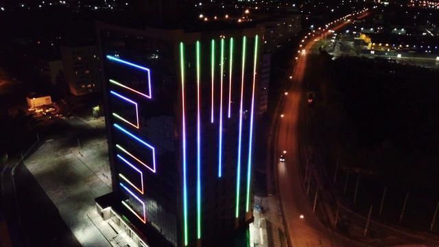 Жилой дом динамичная подсветка