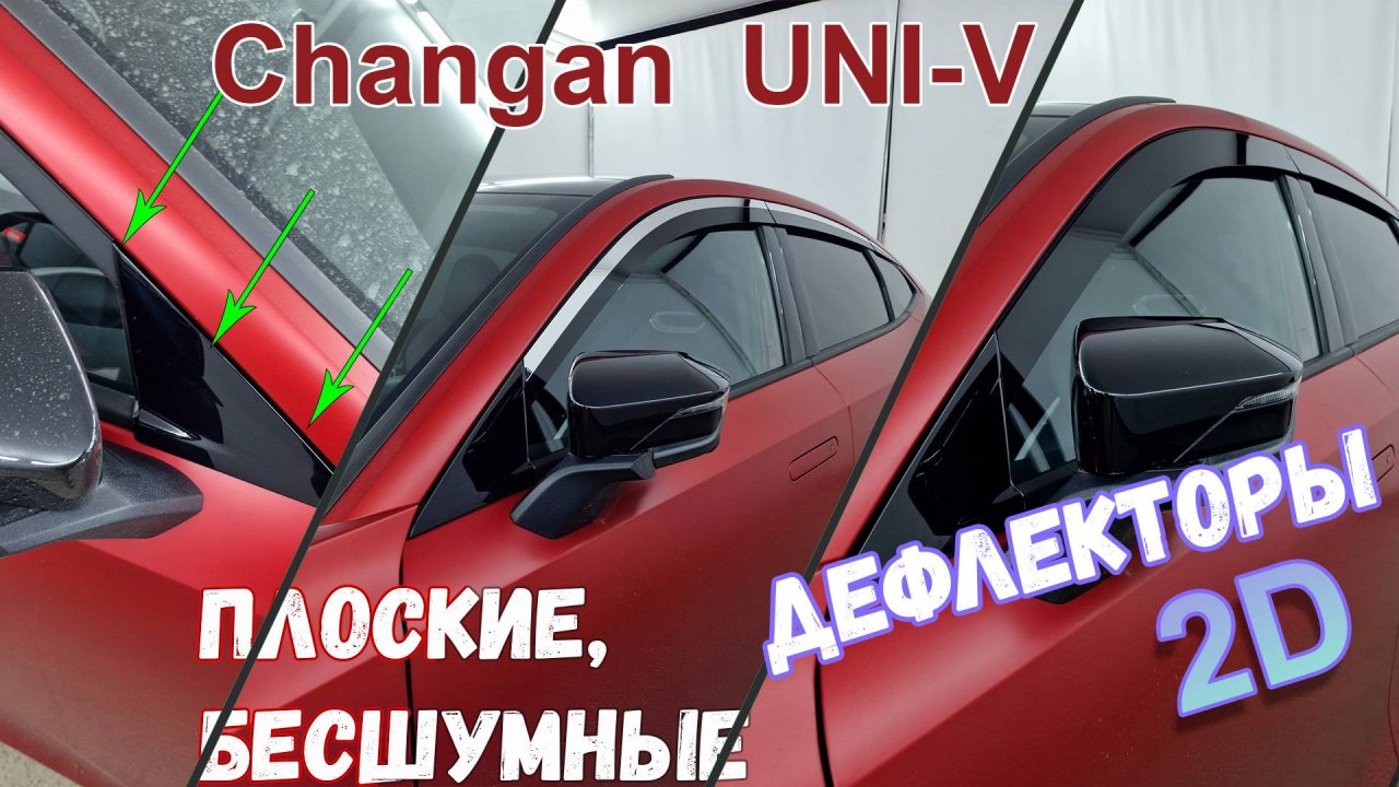 Дефлекторы (ветровики) окон 2D - CHANGAN UNI-V (I) с 2021 (Укороченные) - Стрелка11