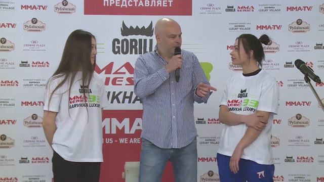 Mariya Artyukhina vs. Gulnazik Omorova - Weigh-in Face-Off - (Gorilla MMA Series-33: Barvikha Luxur