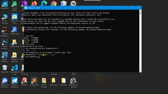 Insertion of data in MongoDB