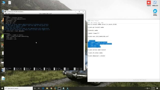 SAMBA SERVER CONFIGURATION IN UBUNTU