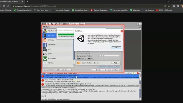 How to Fix Gradle Build Failed Error in Unity  How to Unity