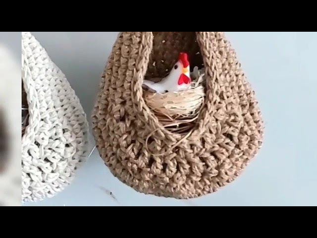 Easter decor ideas Kitchen decoration ideas Wall hanging baskets