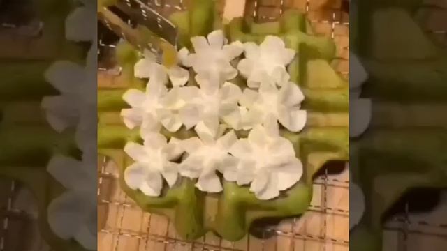 готовим цветные вафли, #залипательное видео, #красота, #неотвестиглаз,#вафли