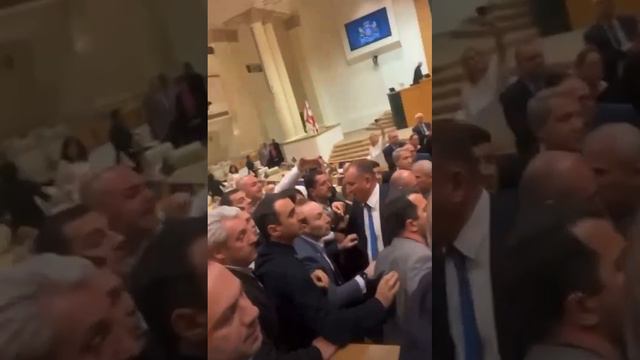 В Грузии депутаты устроили драку в парламенте перед рассмотрением законопроекта "об иноагентах"