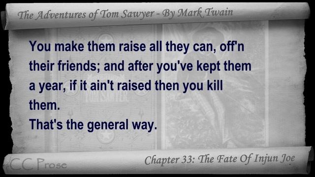 Chapter 33 - The Adventures of Tom Sawyer by Mark Twain - The Fate Of Injun Joe
