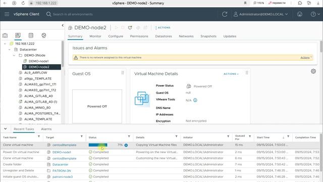 DEMO  AWX GITLAB Ansible No Terraform! vSphere  Create 3 VMs