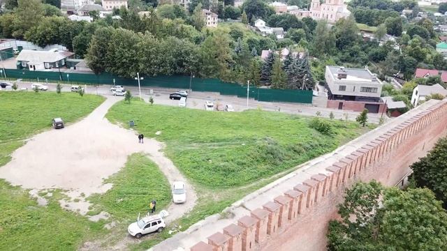 Смоленская Крепостная Стена. Прясла стены от башни Орёл до башни  Веселуха