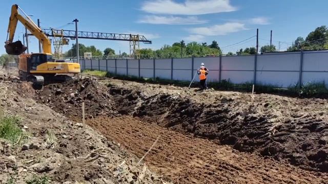На месте строительства Западной трамвайной линии в Краснодаре меняют грунт