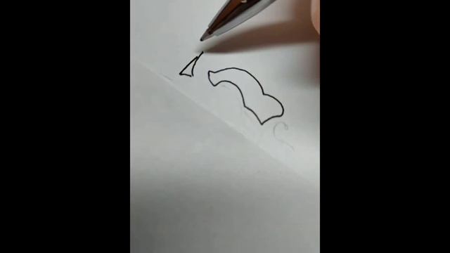 Рисунок черепа с цветком чёрной гелевой ручкой (2)