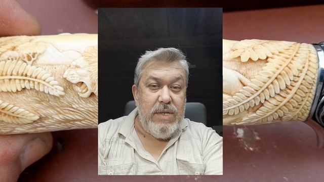 "Охота львов на буйвола" ножевая композиция