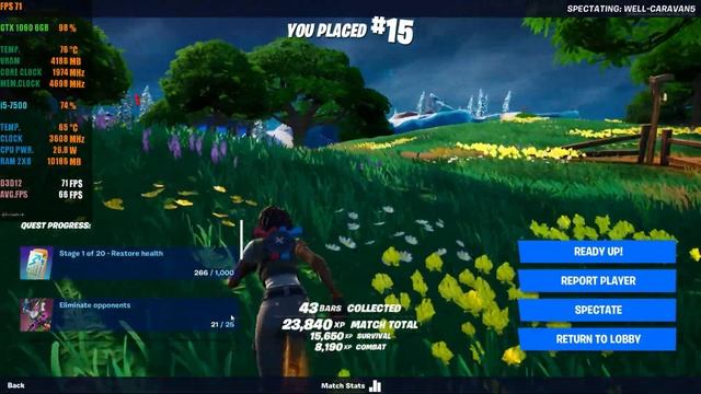 Fortnite ~ Dec 2022, Unreal Engine 5 Update | i5-7500 | GTX 1060 | 1080p ALL Settings Tested (DX12)