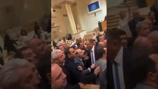 В парламенте Грузии опять драка перед рассмотрением закона об иноагентах