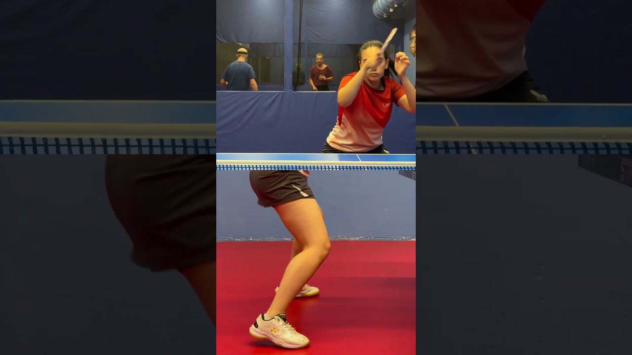 Работа НОГ и РУКИ во время ТОПСА справа! #spedup #tabletennisplayer #tabletennis
