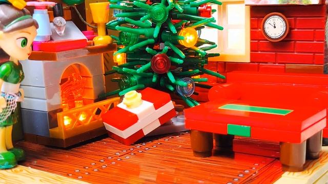 С Номым годом! ?❄️Новогодняя гостинная Маши/лего самоделка комната новогодняя/часть 2
