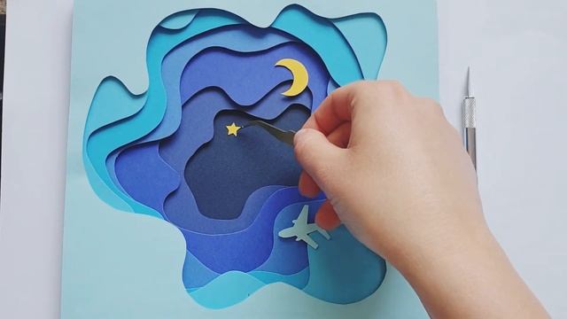 Делаю звездное небо с помощью скрапбукинга!
