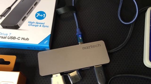 Naztech MaxDrive 7 7-in-1 Universal 100W PD USB-C Hub 8-5-22