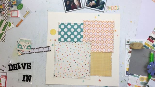 Summer Scrappin' 2020 Day 10- Scrapbooking Process #262- "Drive In"