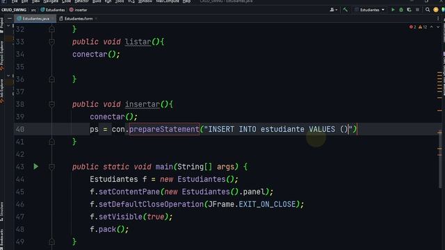CRUD MySQL Swing Java Interfaz Grafica GUI IntelliJ IDEA