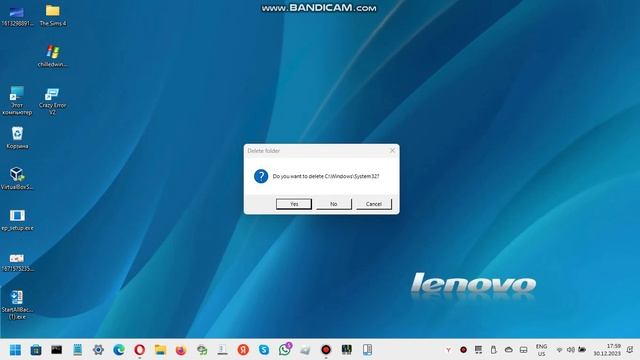 Windows 11 Crazy error (Lenovo theme)