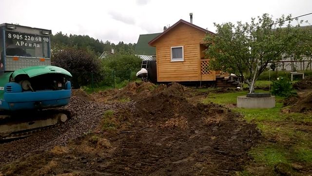мини экскаватор в снт Лебяжье Выборгский район.
